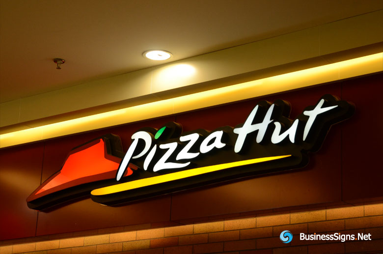 3D LED Front-lit Signs With Painted Mold Letter Shell For Pizza Hut