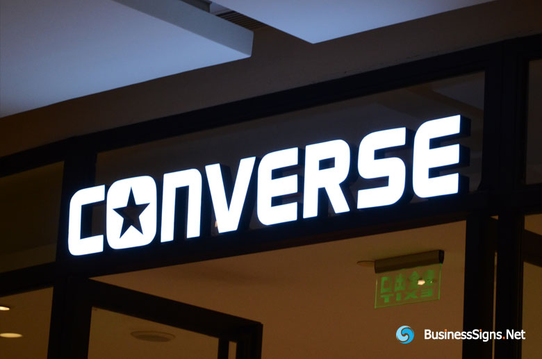 3D LED Front-lit Signs With Painted Stainless Steel Letter Shell For Converse