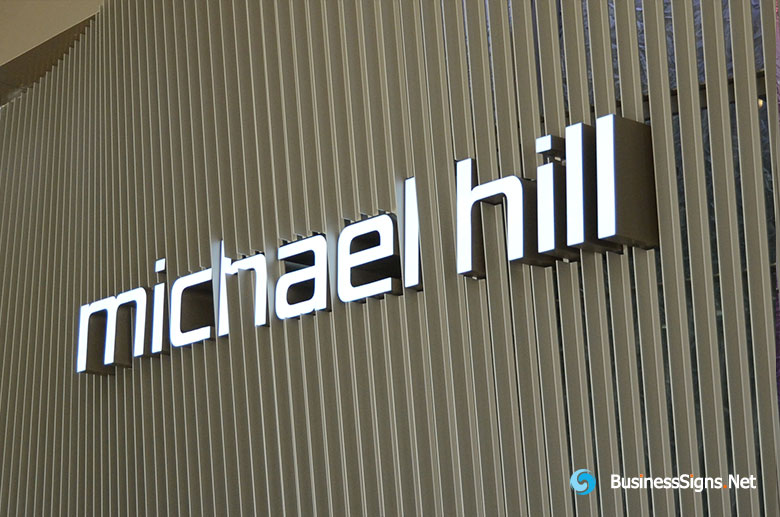 3D LED Front-lit Signs With Painted Stainless Steel Letter Shell For Michael Hill