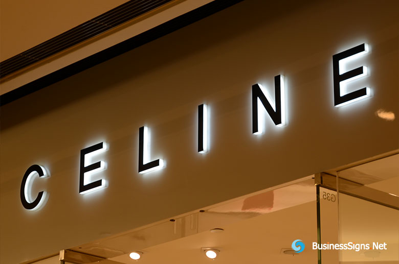 3D LED Side-lit Signs With Black Acrylic Front-panel For Céline