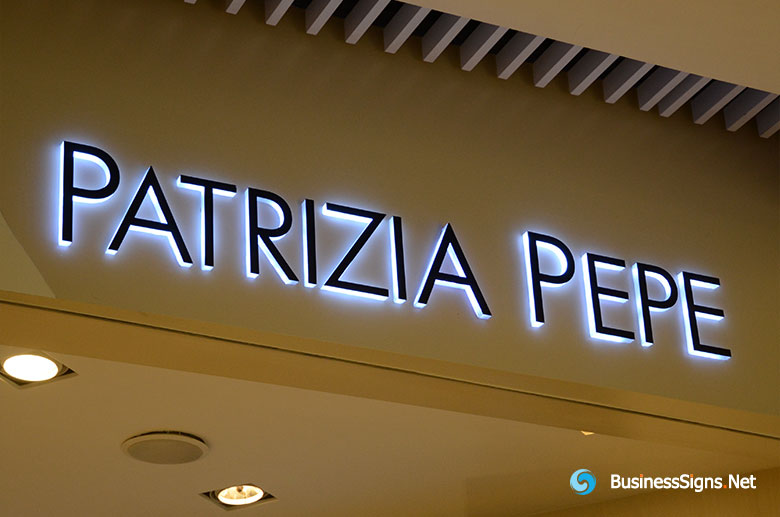 3D LED Side-lit Signs With Black Acrylic Front-panel For Patrizia Pepe