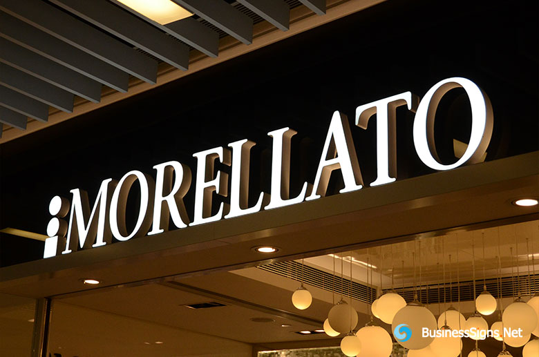 3D LED Front-lit Signs With Painted Stainless Steel Letter Shell For Steve Morellato